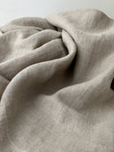 Scrunched linen fabric