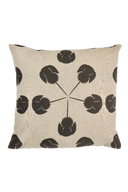 Horseshoe Crab XL Pillow - Black and Flax - Design No. Five
