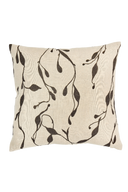 Seaweed XL Pillow - Black and Flax - Design No. Five