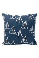 Under Sail Nautical Pillow - Navy - Design No. Five