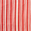 Painterly Stripe in Nantucket Red on Natural Linen - Design No. Five