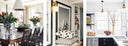 LGH Dining Room with White and Brass Pendant