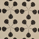 Horseshoe Crab Large in Black on Natural Linen - Design No. Five